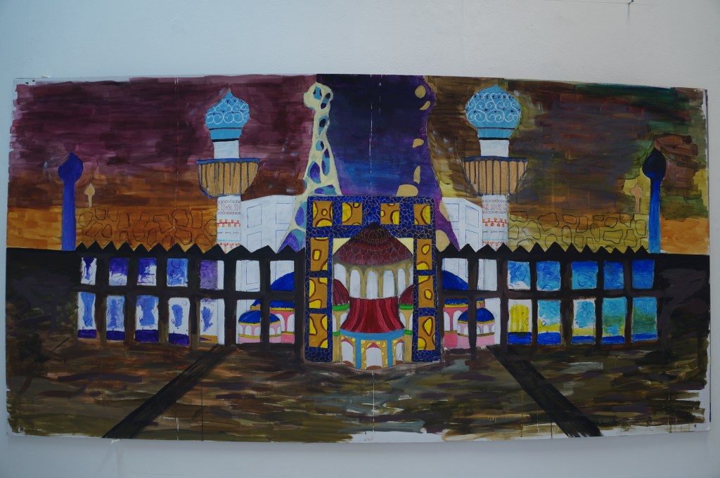 Mosque, 2016 Acrylic on cardboard